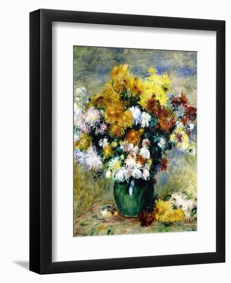 Bouquet de chrysanthèmes-Pierre-Auguste Renoir-Framed Giclee Print