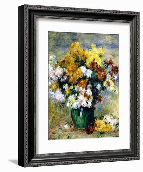 Bouquet de chrysanthèmes-Pierre-Auguste Renoir-Framed Giclee Print