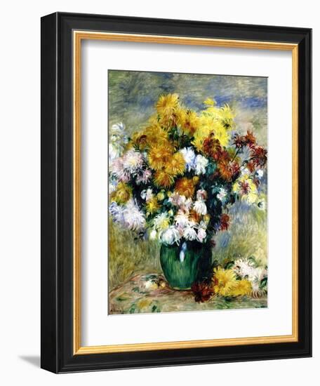 Bouquet de chrysanthèmes-Pierre-Auguste Renoir-Framed Giclee Print