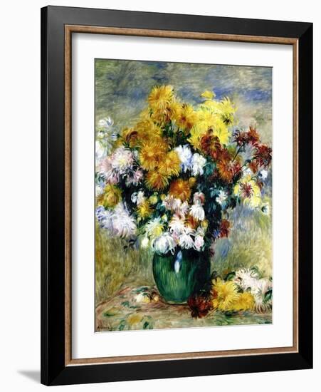 Bouquet de chrysanthèmes-Pierre-Auguste Renoir-Framed Giclee Print