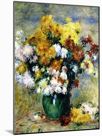 Bouquet de chrysanthèmes-Pierre-Auguste Renoir-Mounted Giclee Print