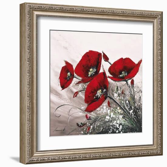 Bouquet de Coquelicots II-Olivier Tramoni-Framed Art Print