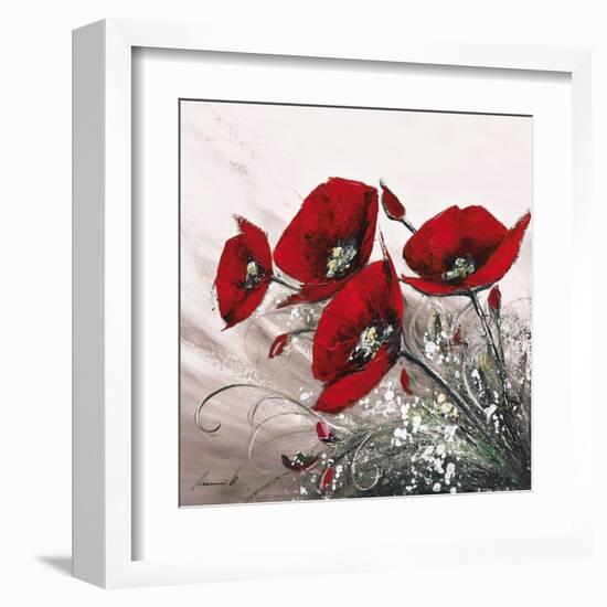 Bouquet de Coquelicots II-Olivier Tramoni-Framed Art Print