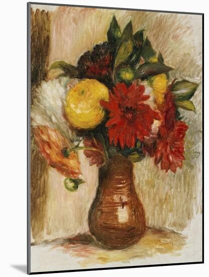 Bouquet de Fleurs au Pichet de Terre-Pierre-Auguste Renoir-Mounted Giclee Print