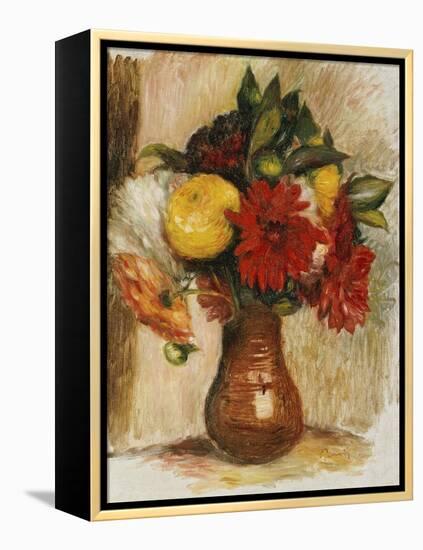 Bouquet de Fleurs au Pichet de Terre-Pierre-Auguste Renoir-Framed Premier Image Canvas