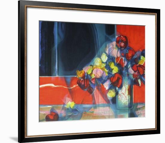 Bouquet de fleurs II-Jean-Baptiste Valadie-Framed Premium Edition