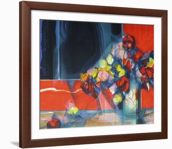 Bouquet de fleurs II-Jean-Baptiste Valadie-Framed Premium Edition