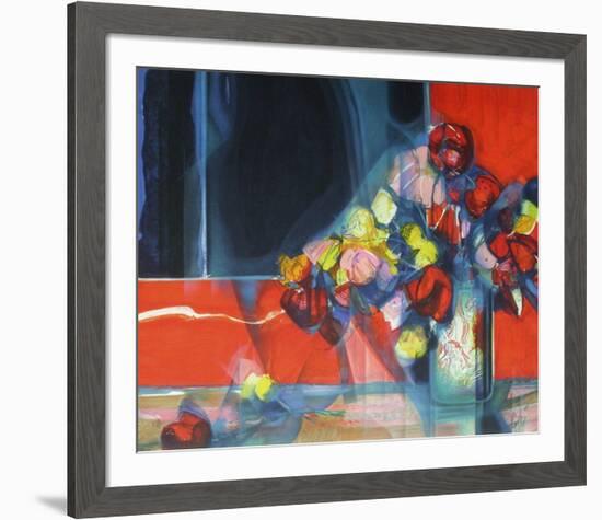 Bouquet de fleurs II-Jean-Baptiste Valadie-Framed Premium Edition