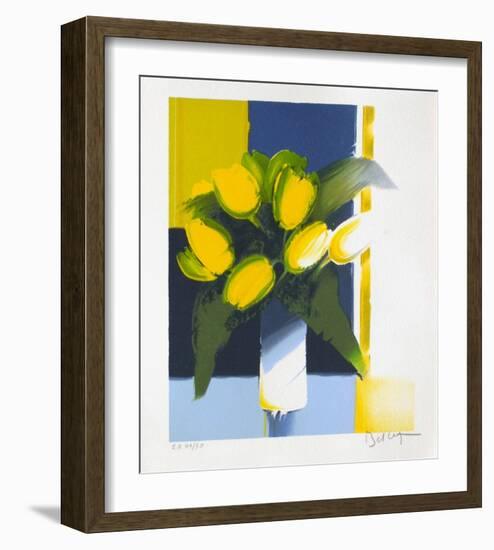 Bouquet de Fleurs Jaunes-Emile Bellet-Framed Limited Edition
