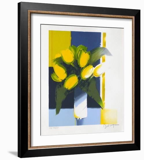 Bouquet de Fleurs Jaunes-Emile Bellet-Framed Limited Edition