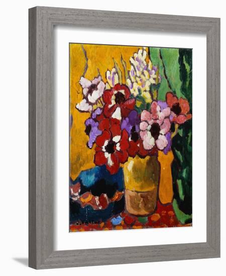 Bouquet De Fleurs, (Oil on Canvas)-Louis Valtat-Framed Giclee Print