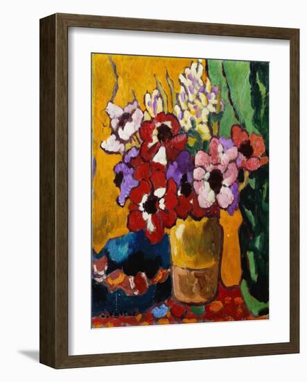 Bouquet De Fleurs, (Oil on Canvas)-Louis Valtat-Framed Giclee Print