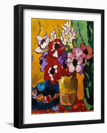 Bouquet De Fleurs, (Oil on Canvas)-Louis Valtat-Framed Giclee Print