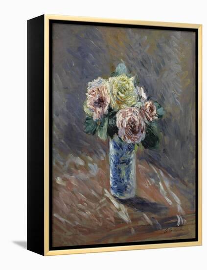 Bouquet de fleurs-Gustave Caillebotte-Framed Premier Image Canvas