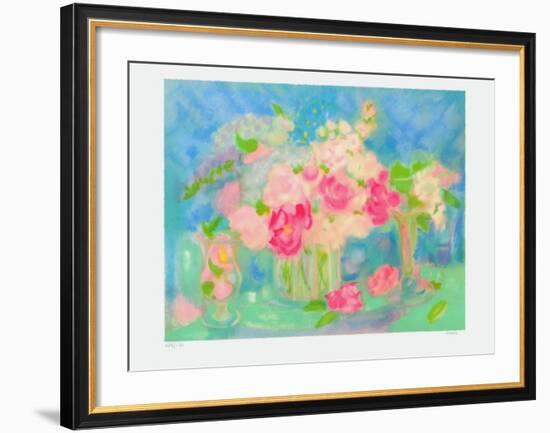 Bouquet de Roses II-Michele Gour-Framed Limited Edition