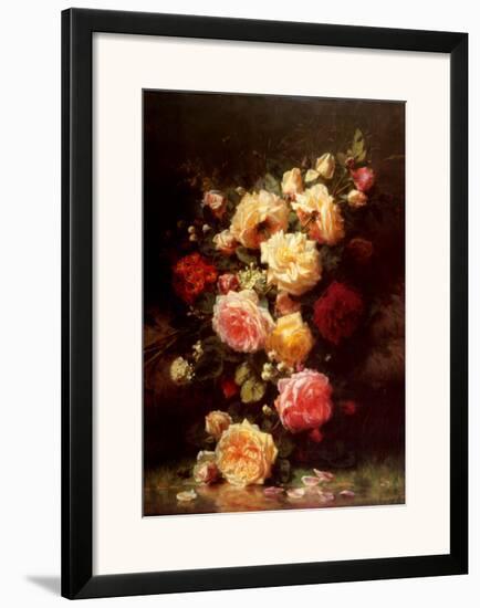Bouquet de Roses-Jean Baptiste Claude Robie-Framed Art Print