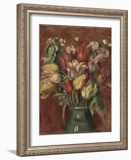 Bouquet de tulipes-Pierre-Auguste Renoir-Framed Giclee Print