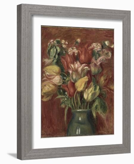 Bouquet de tulipes-Pierre-Auguste Renoir-Framed Giclee Print