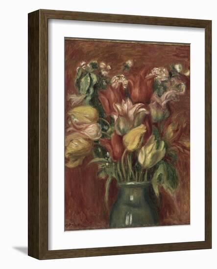 Bouquet de tulipes-Pierre-Auguste Renoir-Framed Giclee Print