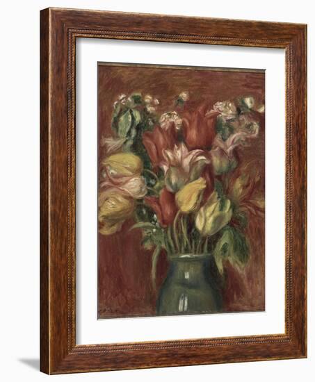 Bouquet de tulipes-Pierre-Auguste Renoir-Framed Giclee Print