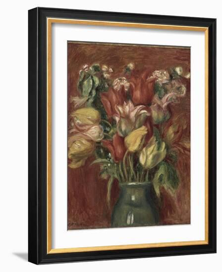 Bouquet de tulipes-Pierre-Auguste Renoir-Framed Giclee Print