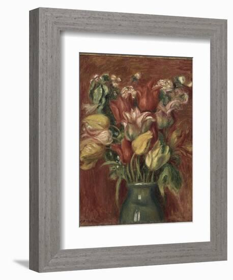 Bouquet de tulipes-Pierre-Auguste Renoir-Framed Giclee Print