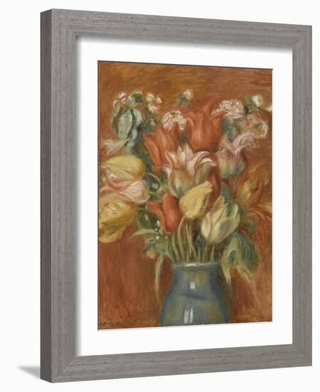 Bouquet de tulipes-Pierre-Auguste Renoir-Framed Giclee Print