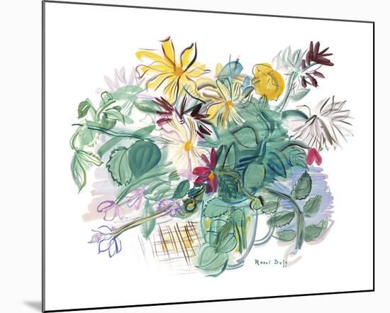 Bouquet des fleurs-Raoul Dufy-Mounted Giclee Print