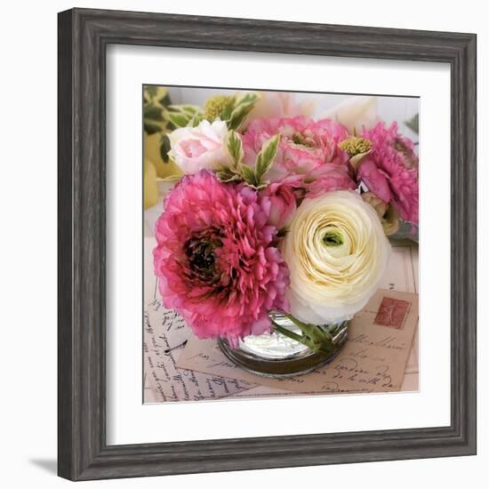 Bouquet et Cartes-Catherine Beyler-Framed Art Print