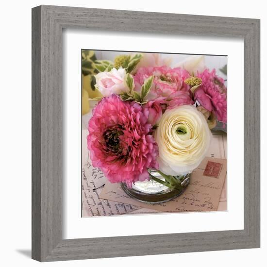 Bouquet et Cartes-Catherine Beyler-Framed Art Print