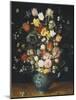 Bouquet in a Blue Vase-Jan Brueghel the Elder-Mounted Art Print