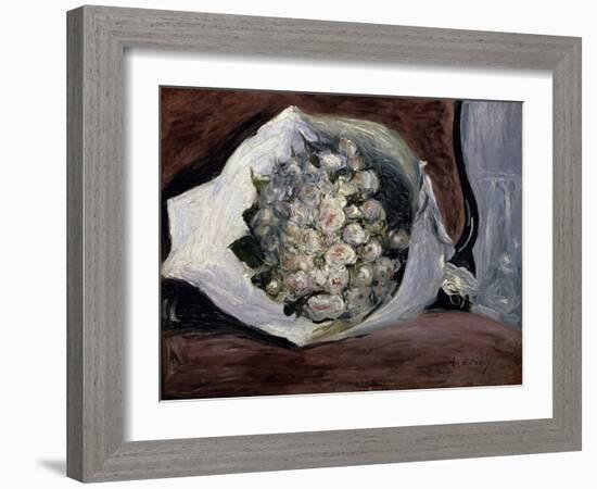 Bouquet in a Chair-Pierre-Auguste Renoir-Framed Giclee Print