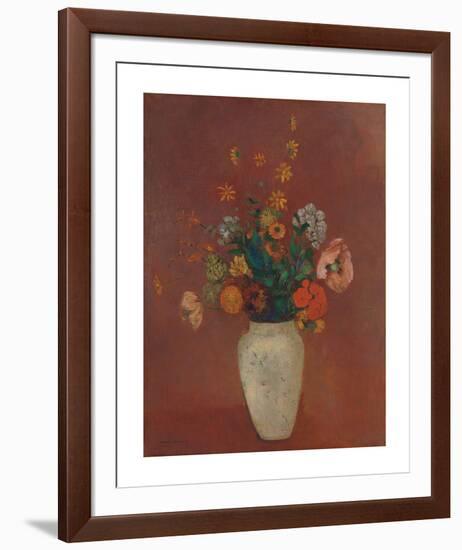 Bouquet in a Chinese Vase-Odilon Redon-Framed Premium Giclee Print