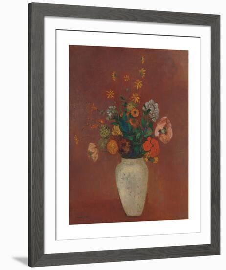 Bouquet in a Chinese Vase-Odilon Redon-Framed Premium Giclee Print
