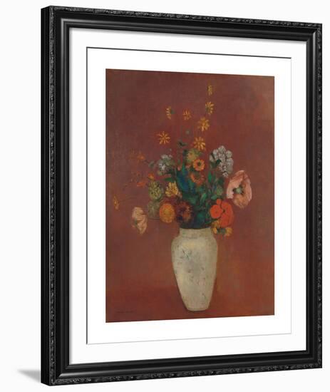 Bouquet in a Chinese Vase-Odilon Redon-Framed Premium Giclee Print