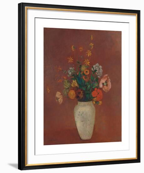 Bouquet in a Chinese Vase-Odilon Redon-Framed Premium Giclee Print