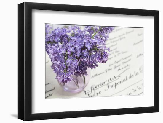 Bouquet, Lilac, Flowers, Purple, Violet, Vase, Spring-Andrea Haase-Framed Photographic Print