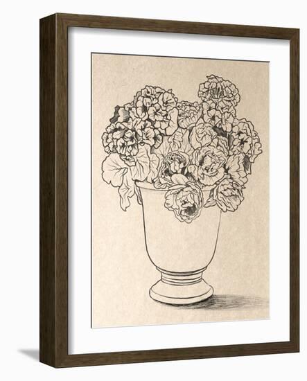 Bouquet Line Drawing-Marcus Prime-Framed Art Print