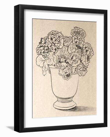 Bouquet Line Drawing-Marcus Prime-Framed Art Print