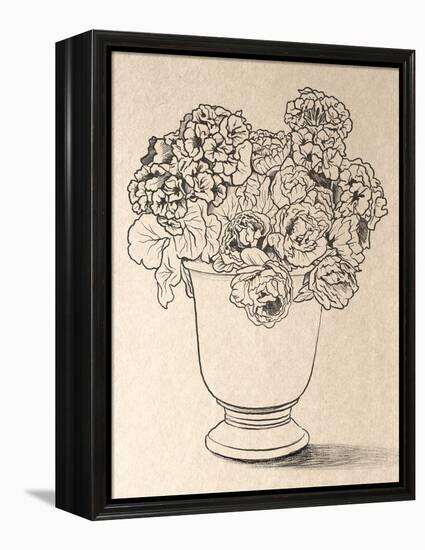 Bouquet Line Drawing-Marcus Prime-Framed Stretched Canvas
