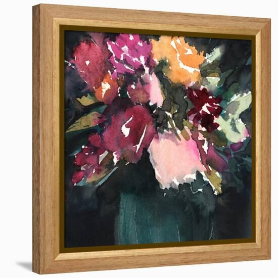 Bouquet Noir I-Annie Warren-Framed Stretched Canvas