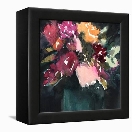 Bouquet Noir I-Annie Warren-Framed Stretched Canvas