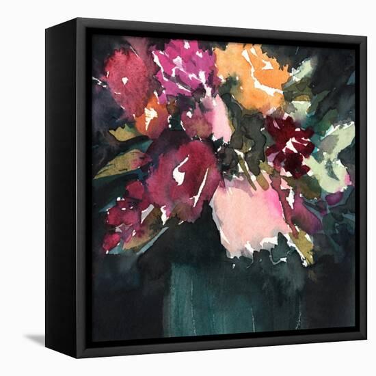 Bouquet Noir I-Annie Warren-Framed Stretched Canvas