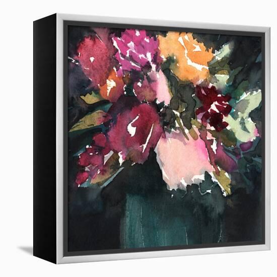 Bouquet Noir I-Annie Warren-Framed Stretched Canvas