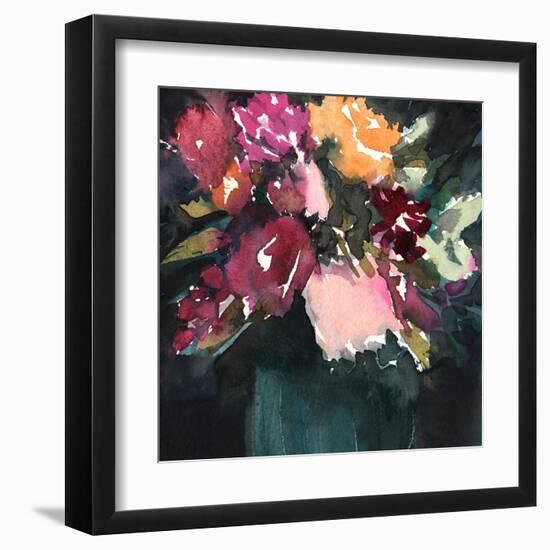 Bouquet Noir I-Annie Warren-Framed Art Print