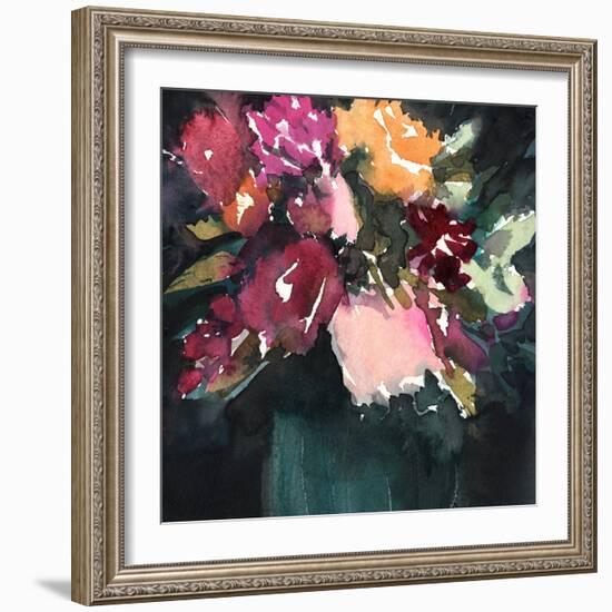 Bouquet Noir I-Annie Warren-Framed Art Print