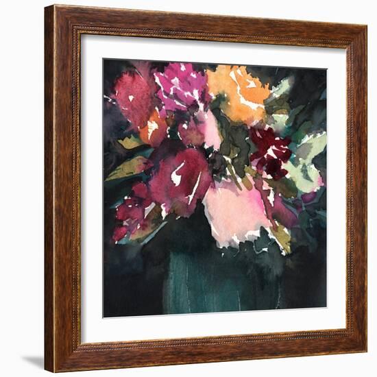 Bouquet Noir I-Annie Warren-Framed Art Print