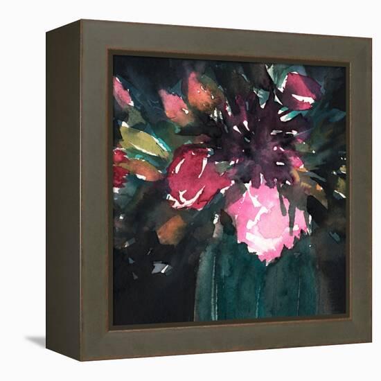 Bouquet Noir II-Annie Warren-Framed Stretched Canvas