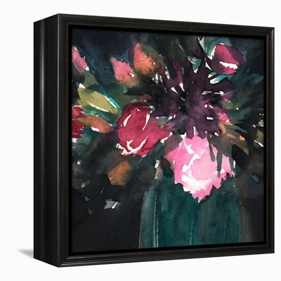 Bouquet Noir II-Annie Warren-Framed Stretched Canvas