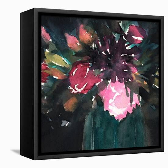 Bouquet Noir II-Annie Warren-Framed Stretched Canvas